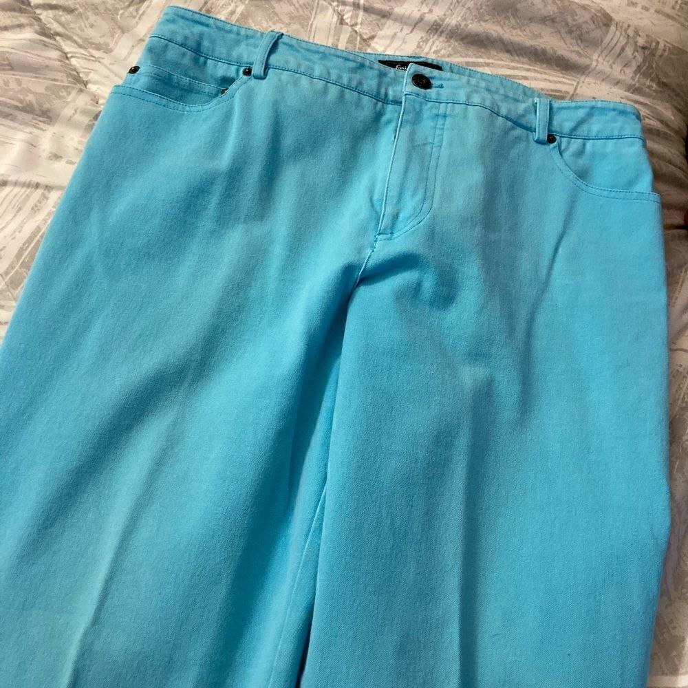TURQUOISE ERIC JEANS SZ 14P